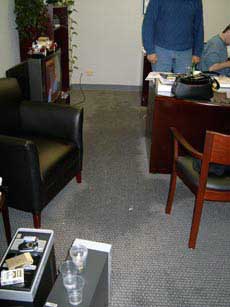 flooded office